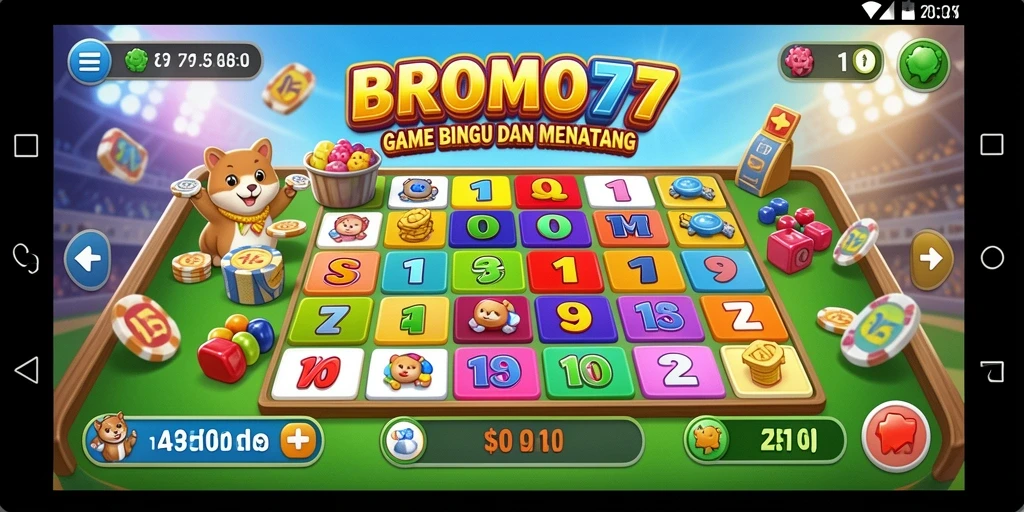 Tampilan screenshot utama BROMO77 yang menunjukkan gameplay seru Bingo.