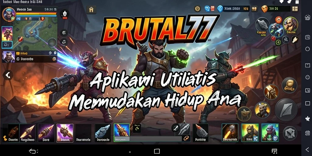 Tampilan antarmuka BRUTAL77 yang sederhana dan fungsional.