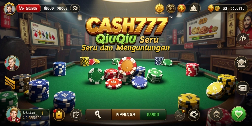 Tampilan gameplay seru dari QiuQiu dalam CASH777.