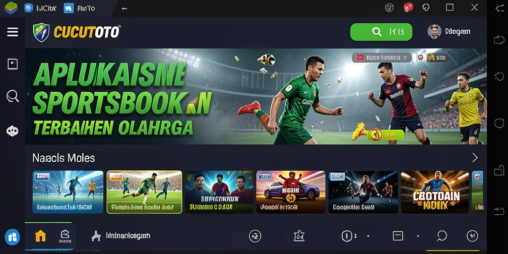 Tampilan gameplay CUCUTOTO dengan taruhan olahraga yang seru.