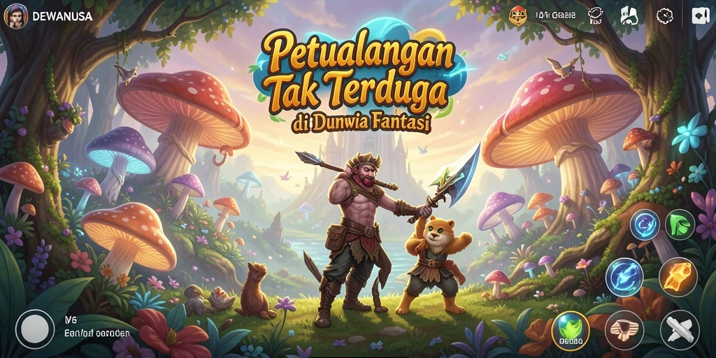 Screenshot gameplay DEWANUSA yang menampilkan aksi petualangan seru.