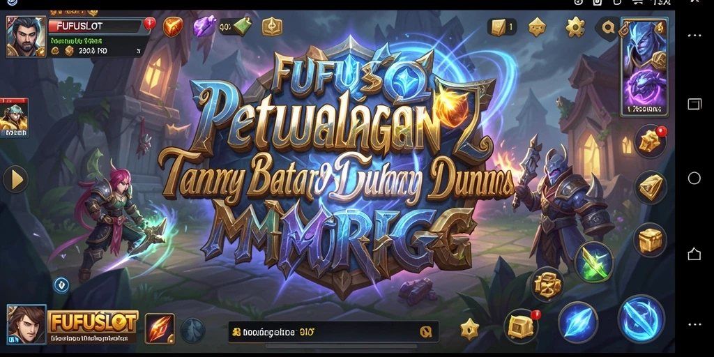 Gambar menunjukkan pemain beraksi dalam pertempuran epik di dunia FUFUSLOT.