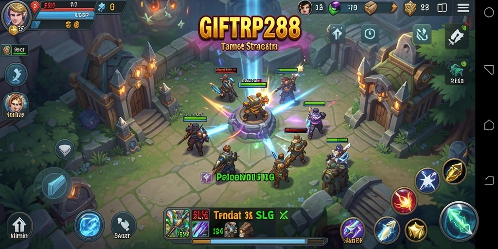 Screenshot menampilkan aksi seru dalam permainan strategi SLG.