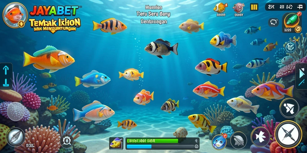 Tampilan gameplay seru dalam JAYABET yang menampilkan aksi Tembak Ikan.