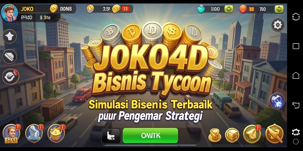 Screenshot JOKO4D menampilkan gameplay seru dari simulasi bisnis Tycoon.