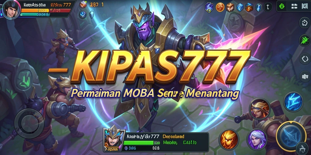 Tampilan gameplay MOBA KIPAS777 yang seru dan dinamis.