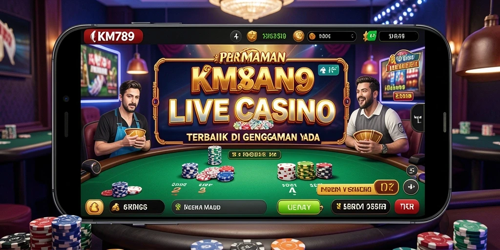 Screenshot gameplay KM789 yang menampilkan suasana Live Casino yang menarik.
