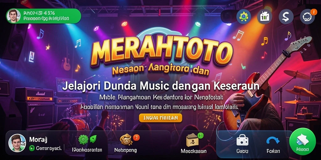 Tampilan gameplay menarik dari MERAHTOTO dengan berbagai tantangan musik.