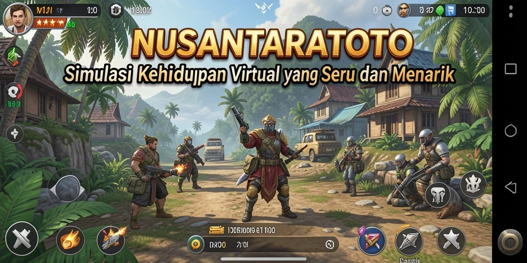 Screenshot gameplay NUSANTARATOTO yang menampilkan karakter unik dan dunia virtual.