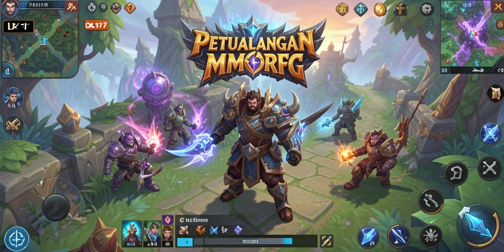 Tampilan gameplay OLX17 dengan karakter yang beraksi di medan pertempuran.