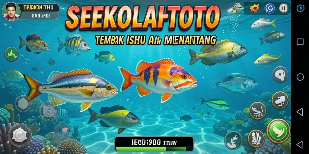 Tampilan menarik dari gameplay Tembak Ikan di SEKOLAHTOTO.