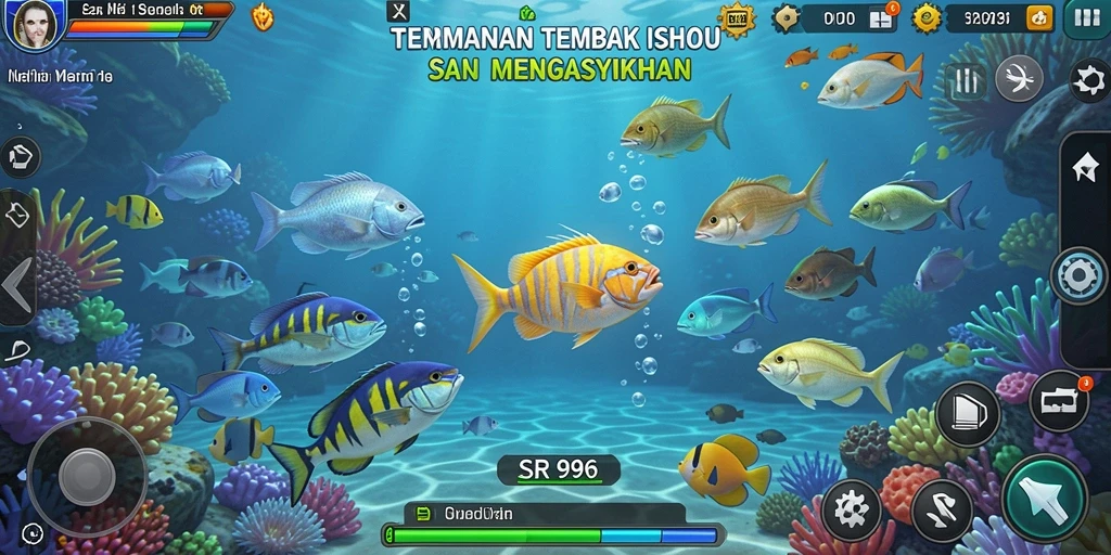 Screenshot gameplay SR996 dengan aksi tembak ikan seru.