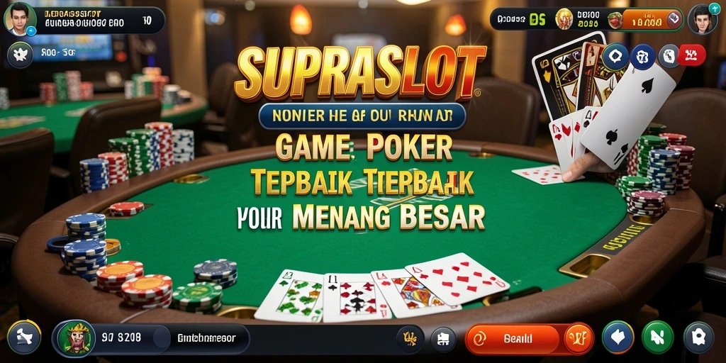 Screenshot gameplay SUPRASLOT yang menampilkan aksi Poker seru.