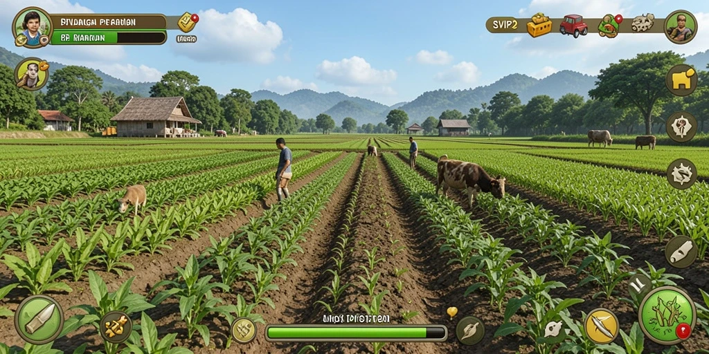 Tampilan menarik gameplay pertanian di SVIP2.