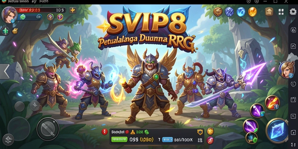 Screenshot gameplay SVIP8 menampilkan pertarungan seru dan karakter yang menonjol.